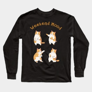 Cat in weekend mood Long Sleeve T-Shirt